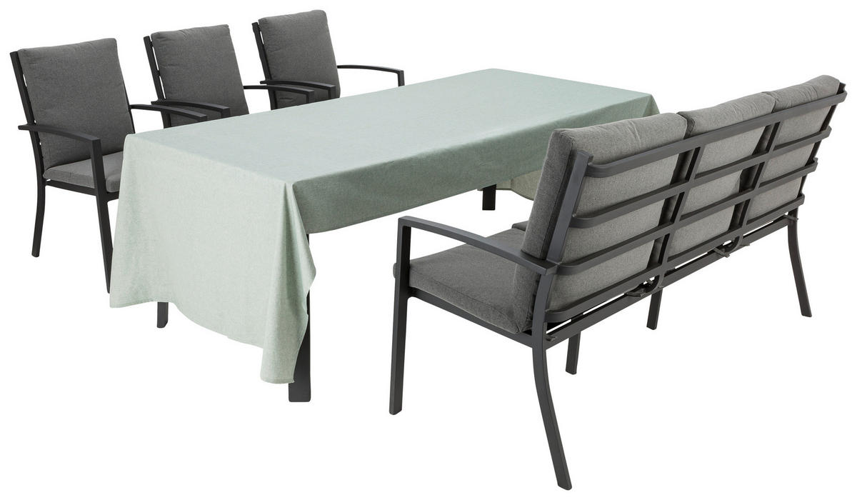 ZÁHRADNÝ STÔL, kov, plast, 210/98/74 cm - svetlosivá/antracitová, Konventionell, kov/plast (210/98/74cm) - Ambia Garden