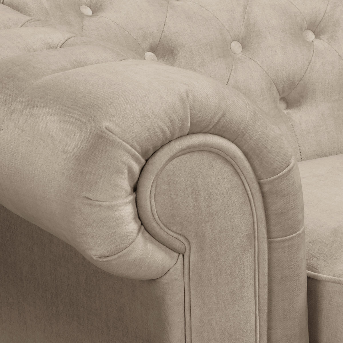 ECKSOFA Laura in Mikrofaser Taupe  284/182 cm  - Taupe/Creme, Design, Holz/Textil (284/182cm) - P & B