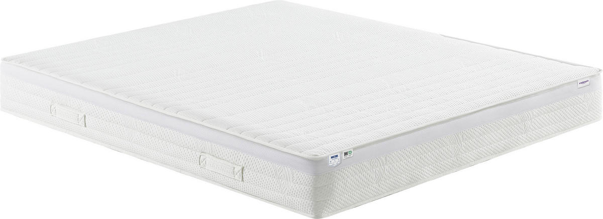 TASCHENFEDERKERNMATRATZE 180/200 cm Höhe ca. 23 cm  - Weiß, KONVENTIONELL, Textil (180/200cm) - Sleeptex