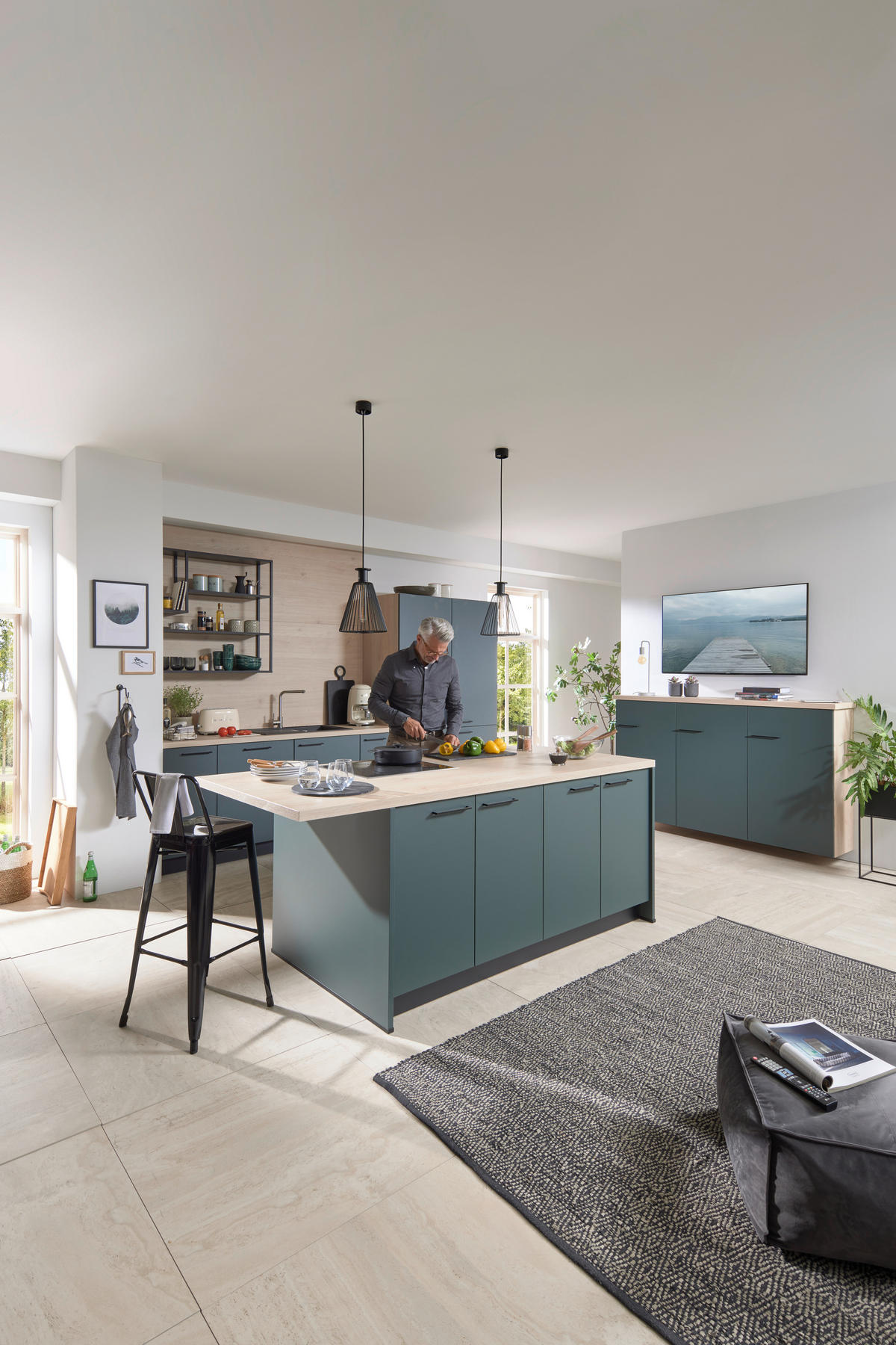 EINBAUKÜCHE   - Grün, Design, Holzwerkstoff - Dieter Knoll