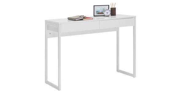 SCHREIBTISCH 102/40/76 cm  in Weiß  - Weiß, Design, Holzwerkstoff/Metall (102/40/76cm) - Hom`in