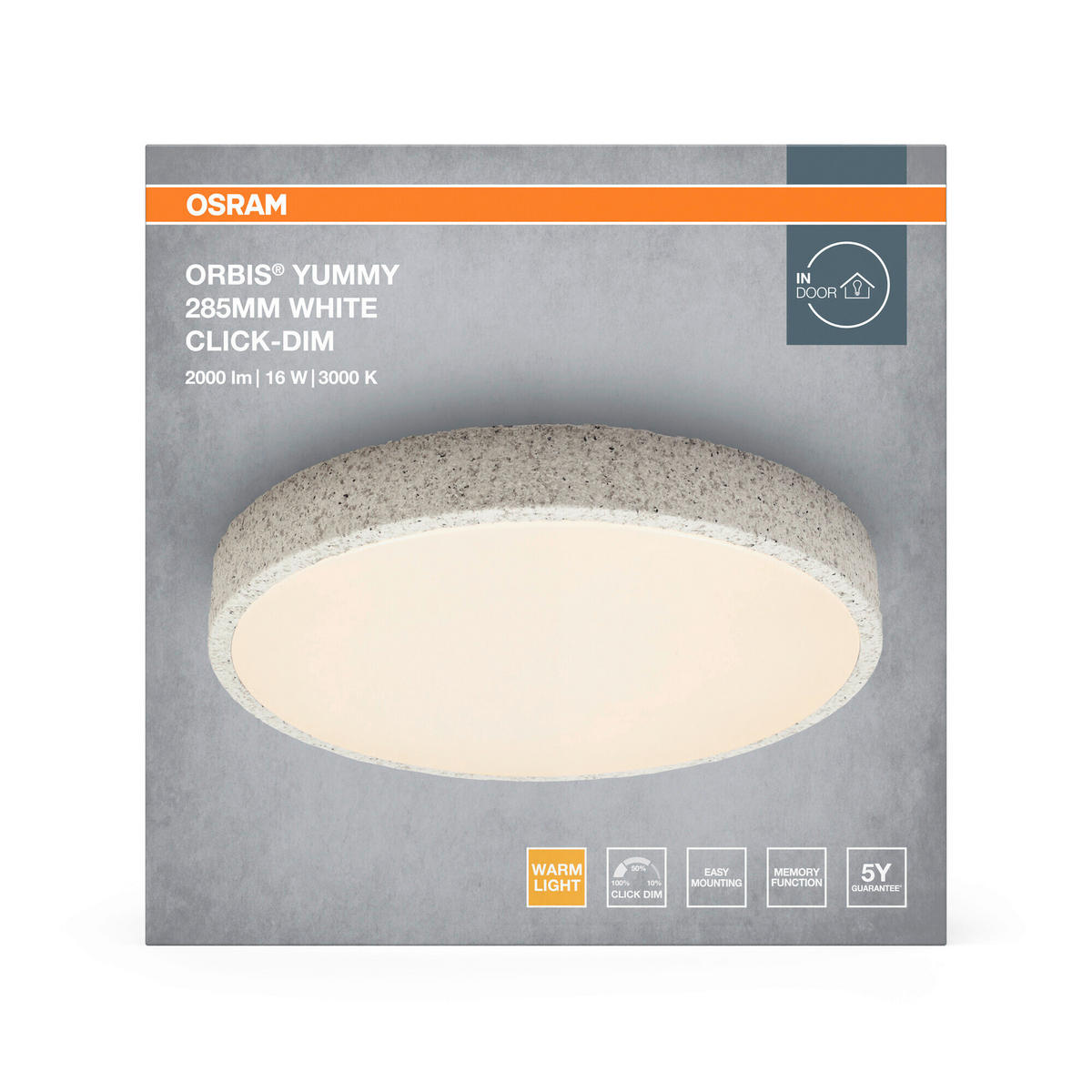 LED-DECKENLEUCHTE 28.5/6.5 cm  - Basics, Metall (28.5/6.5cm) - Osram