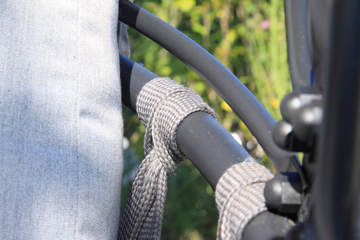 HÄNGESESSEL  - Anthrazit/Grau, Basics, Textil/Metall (120/100/200cm) - Acamp