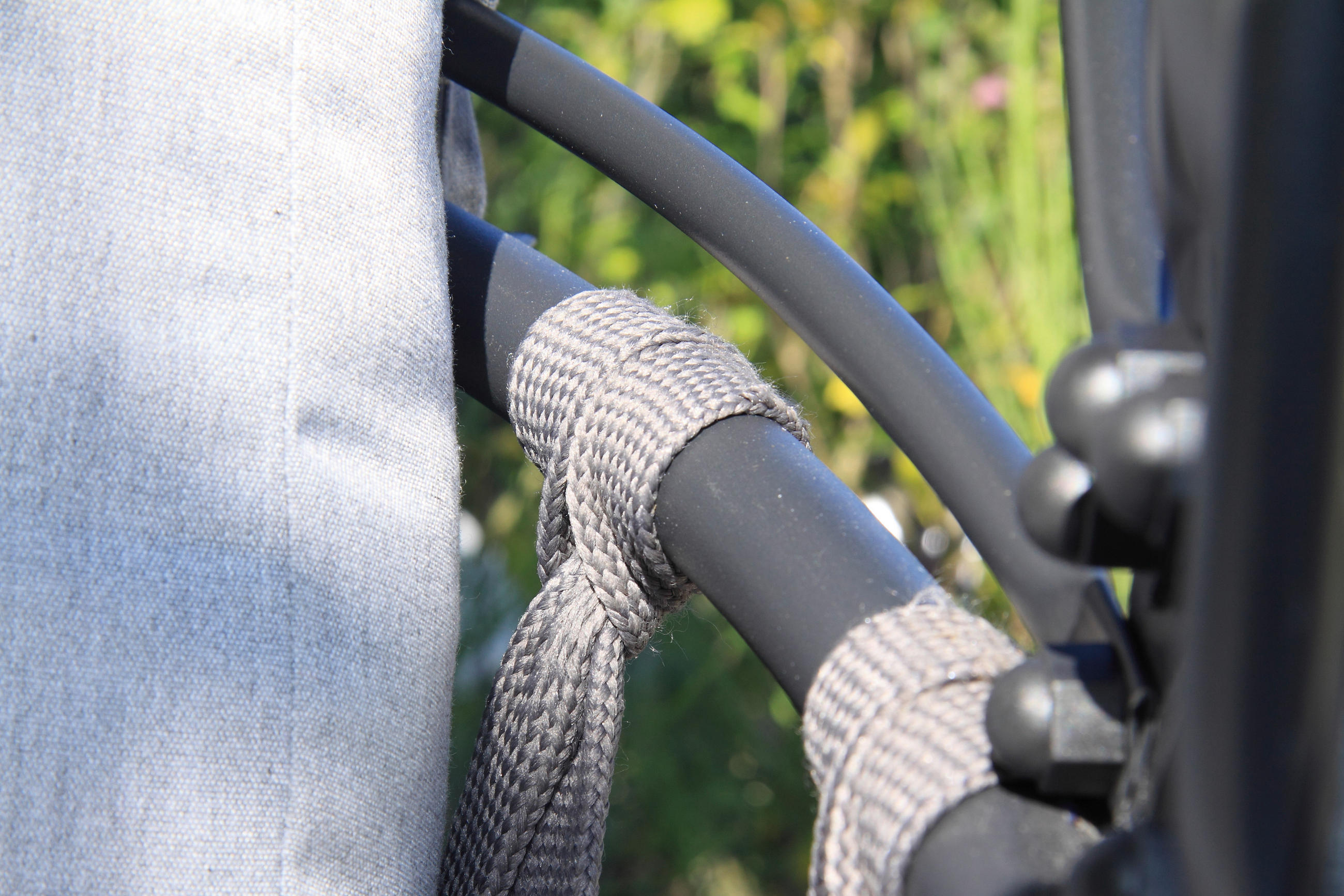 Thumbnail - Acamp Hängesessel, Anthrazit, Grau, Metall, Textil, Füllung: Schaumstoff, Vlies, 100x200x120 cm, wetterbeständig, UV-bes...