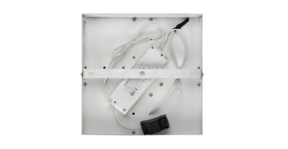 LED-DECKENLEUCHTE 75,5/75,5/5 cm   - Weiß, LIFESTYLE, Holz/Metall (75,5/75,5/5cm) - Novel