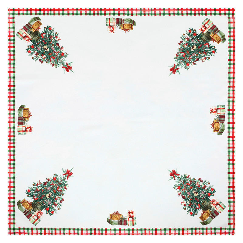 UBRUS, 80/80 cm, bílá - bílá, Trend, textil (80/80cm) - X-Mas