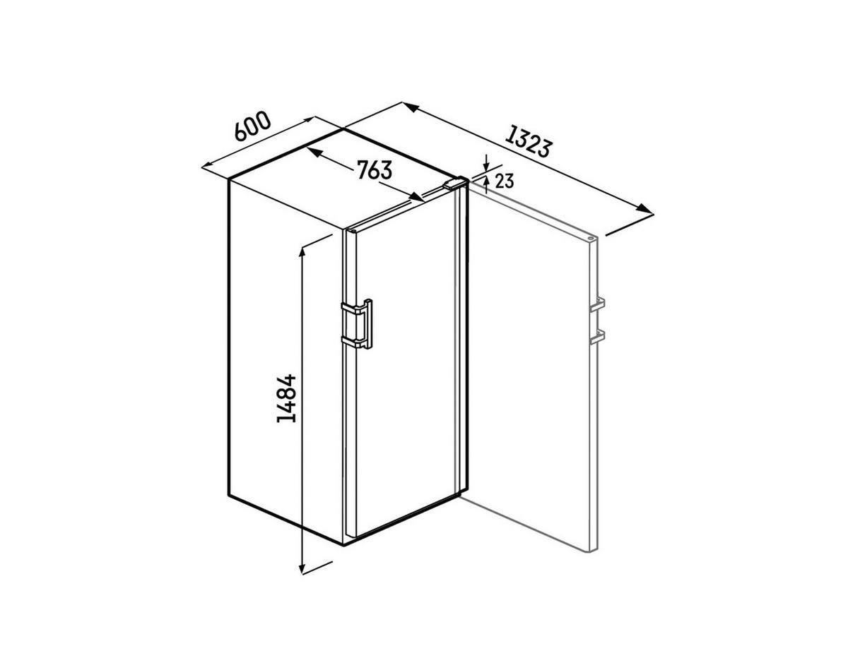 WEINKÜHLSCHRANK WPbl 4601  - Schwarz, Basics, Metall (59,7/148,4/76,3cm) - Liebherr