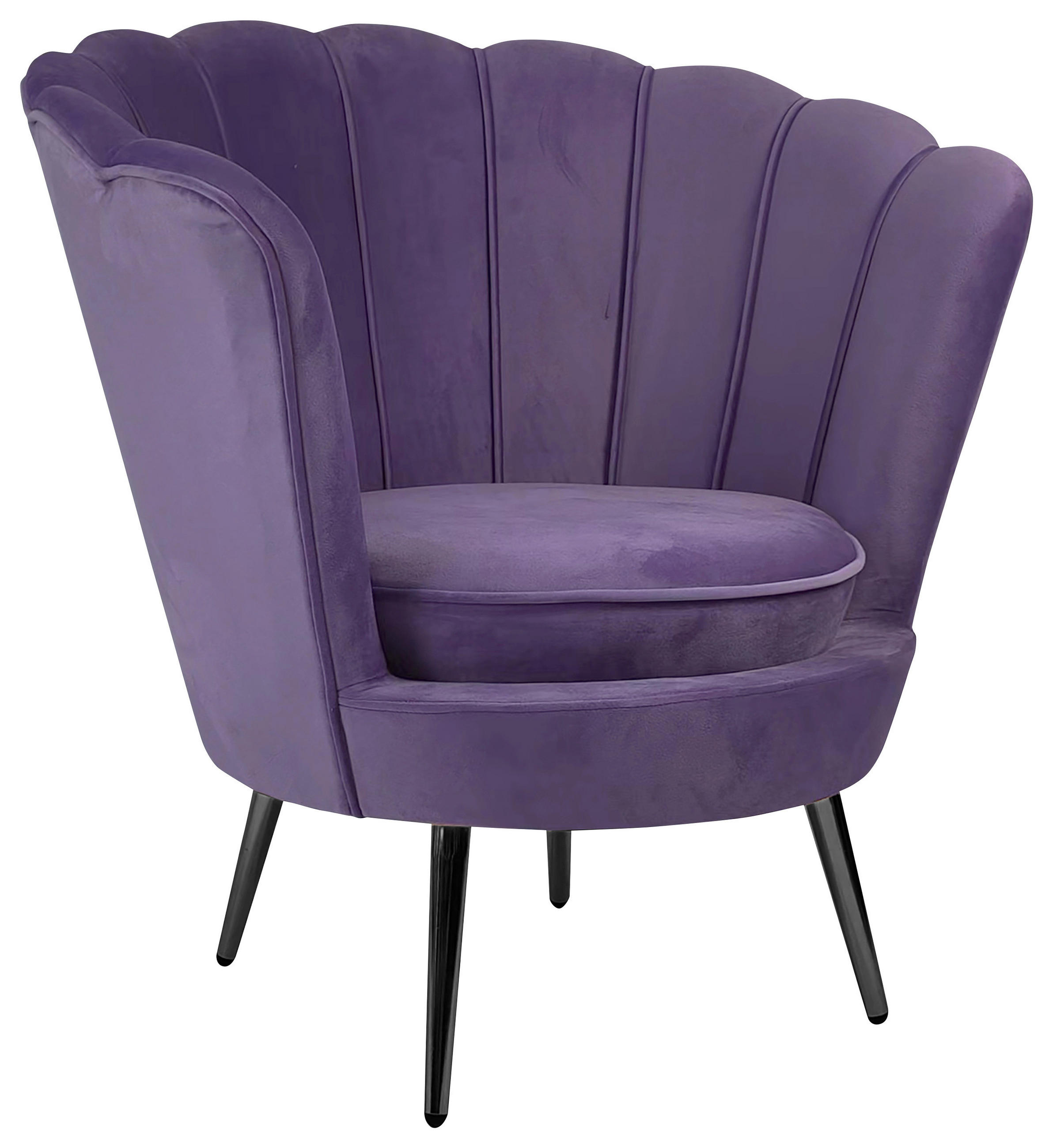 FOTELJ,  lila tekstil - lila/črna, Trend, kovina/tekstil (83/87/76cm) - Xora