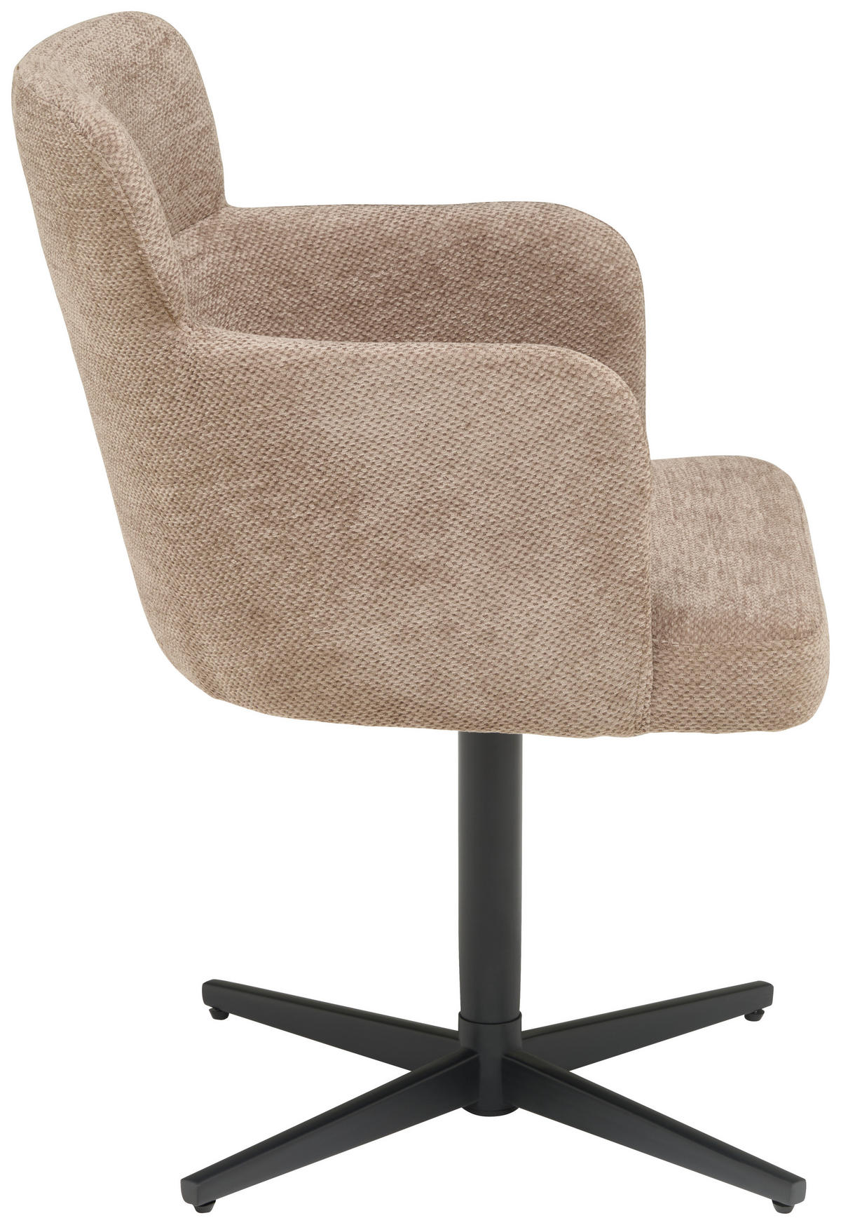 ARMLEHNSTUHL  in Eisen Webstoff  - Schwarz/Braun, KONVENTIONELL, Holz/Textil (58,5/85/63cm) - Livetastic