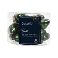 CHRISTBAUMKUGEL-SET 12-teilig  - Dunkelgrün, LIFESTYLE, Glas (4/4,5cm)