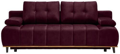 BÄDDSOFFA i vävt tyg mörkröd  - mörkröd/svart, Design, trä/textil (206/77-87/102cm) - Livetastic
