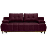 SCHLAFSOFA Webstoff Dunkelrot  - Schwarz/Dunkelrot, Design, Holz/Textil (206/77-87/102cm) - Novel