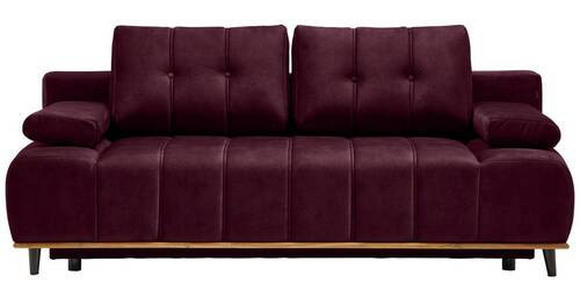 SCHLAFSOFA in Webstoff Dunkelrot  - Schwarz/Dunkelrot, Design, Holz/Textil (206/77-87/102cm) - Novel