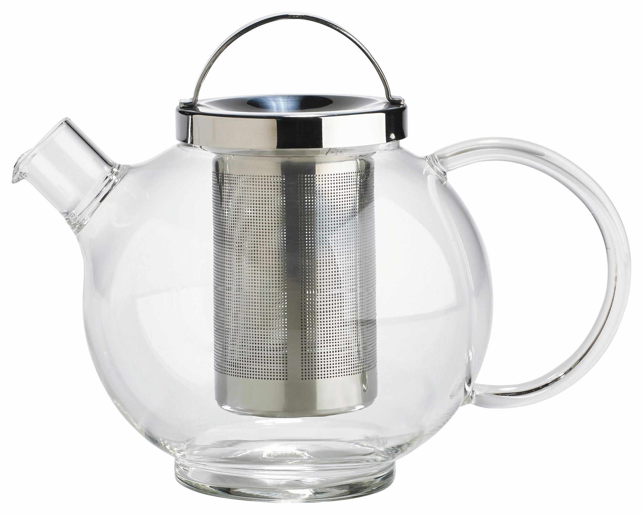 CEAINIC 1 l - străveziu/culoare inox, Konventionell, sticlă/metal (1l) - Novel