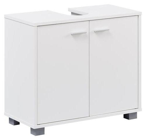 WASCHBECKENUNTERSCHRANK 60/55/30 cm  - Alufarben/Weiß, Basics, Holzwerkstoff/Kunststoff (60/55/30cm) - MID.YOU