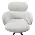 ARMLEHNSTUHL  in Eisen Webstoff  - Creme/Schwarz, Design, Textil/Metall (64/88/62cm) - Novel