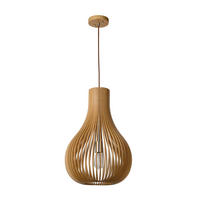 HÄNGELEUCHTE 38/38/185 cm    - Lifestyle, Holzwerkstoff (38/38/185cm) - Lucide