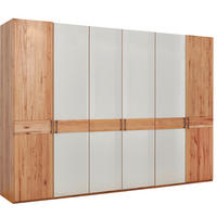DREHTÜRENSCHRANK 300/216/58 cm 6-türig Champagner, Kernbuche  - Schieferfarben/Champagner, KONVENTIONELL, Glas/Holz (300/216/58cm) - Venda