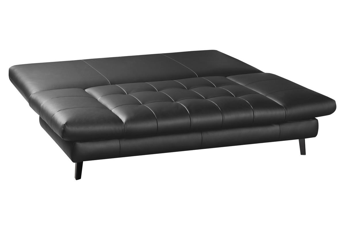 SCHLAFSOFA Anthrazit Echtleder  - Anthrazit/Schwarz, Design, Leder/Metall (209/94/94cm) - Novel
