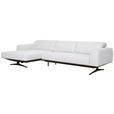 ECKSOFA Hellgrau Struktur  - Eichefarben/Hellgrau, Design, Holz/Textil (163/305cm) - Novel