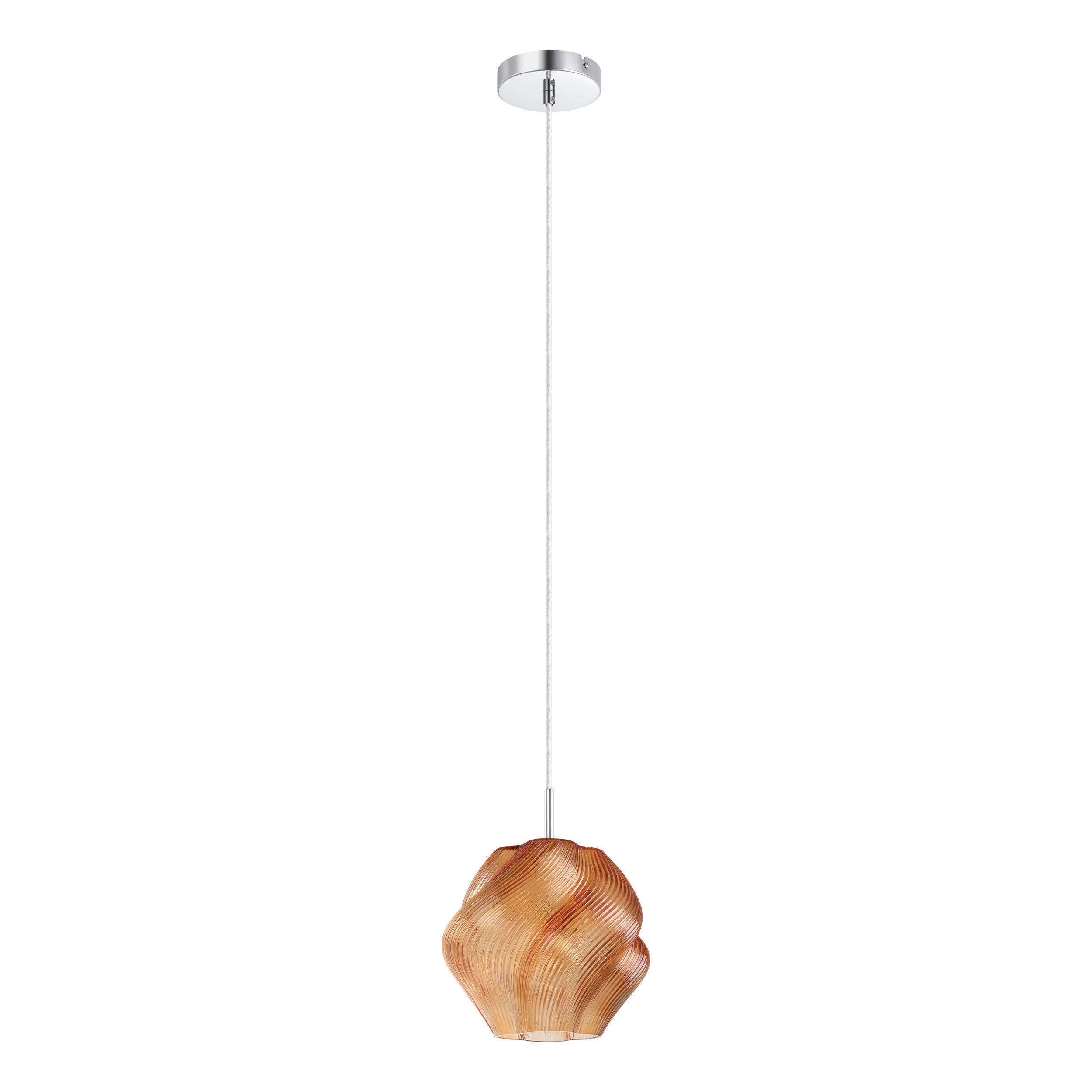 HÄNGELEUCHTE 22/150 cm  - Orange, Design, Glas/Metall (22/150cm) - Eglo