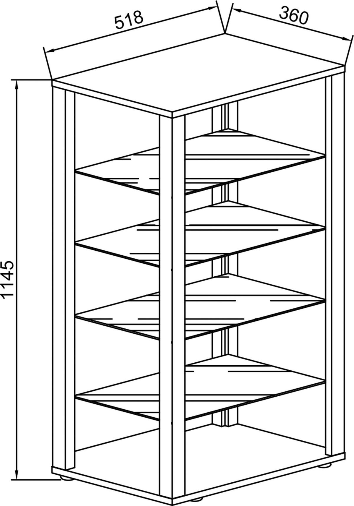 VITRINE in Weiß  - Schwarz/Weiß, MODERN, Glas/Holzwerkstoff (51,8/114,5/34,8cm) - MID.YOU