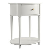 BEISTELLTISCH in Holzwerkstoff Stauraum, einfacher Aufbau 55/45/66 cm  - Goldfarben/Weiß, Design, Holzwerkstoff/Metall (55/45/66cm) - MID.YOU