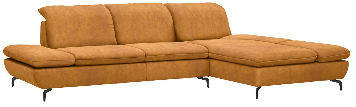 SAROKKANAPÉ textil currysárga  - fekete/currysárga, Design, textil/fém (315/200cm) - Chilliano