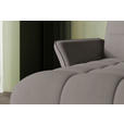 ECKSOFA Taupe Flachgewebe Rücken echt, Kopfteilverstellung, Sitztiefenverstellung  - Taupe/Schwarz, KONVENTIONELL, Textil/Metall (175/272cm) - Carryhome