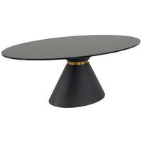 COUCHTISCH in Metall, Glas, Keramik 120/70/40 cm  - Schwarz, Design, Glas/Keramik (120/70/40cm)