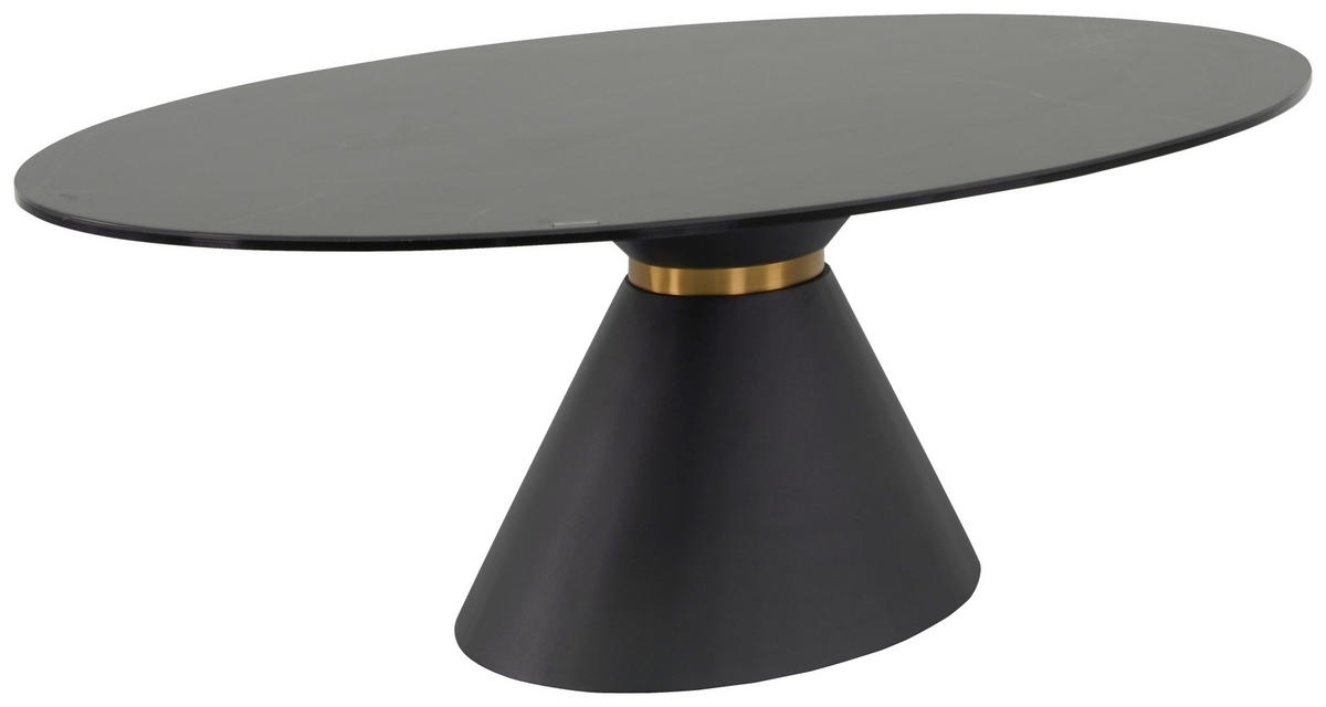 COUCHTISCH in Metall, Glas, Keramik 120/70/40 cm  - Schwarz, Design, Glas/Keramik (120/70/40cm)