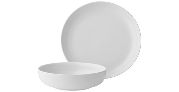 TAFELSERVICE Weiß 12-teilig LILYBET - Weiß, Basics, Keramik - Novel