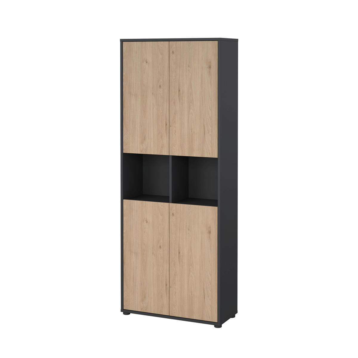 ORMAR ZA DOKUMENTE  siva, boje hrasta  - siva/boje hrasta, Moderno, drvni materijal (79,6/207,7/34,3cm) - MID.YOU