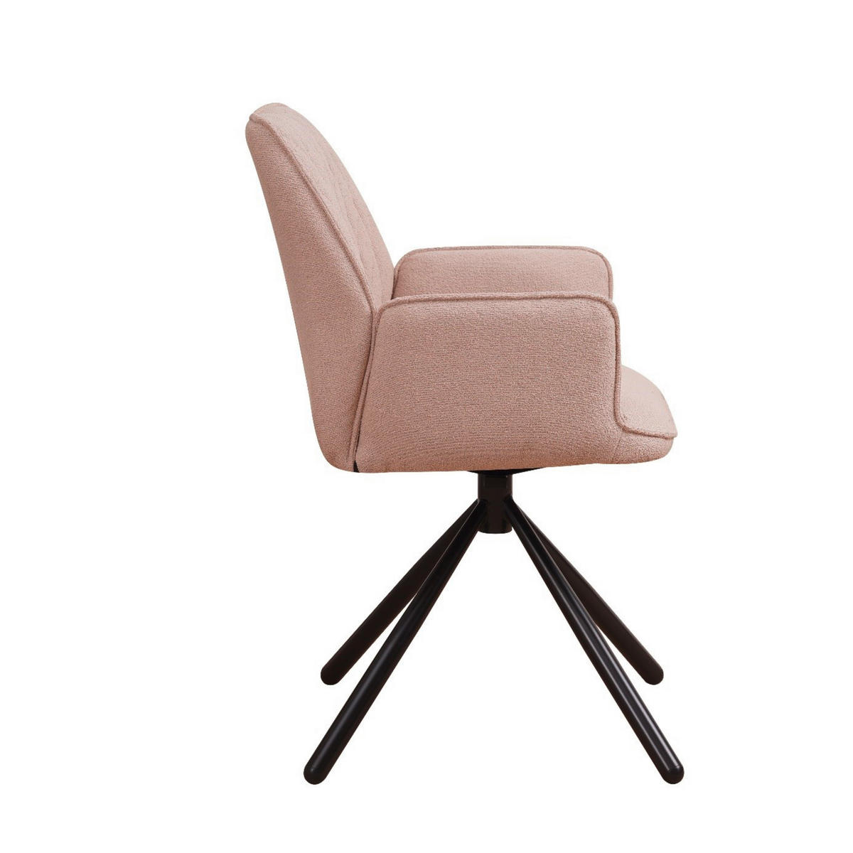 SADA ŽIDLÍ S PODRUČKAMI 2 kusy - černá/koňaková, Moderní, kov/textil (56/97/53cm) - MID.YOU