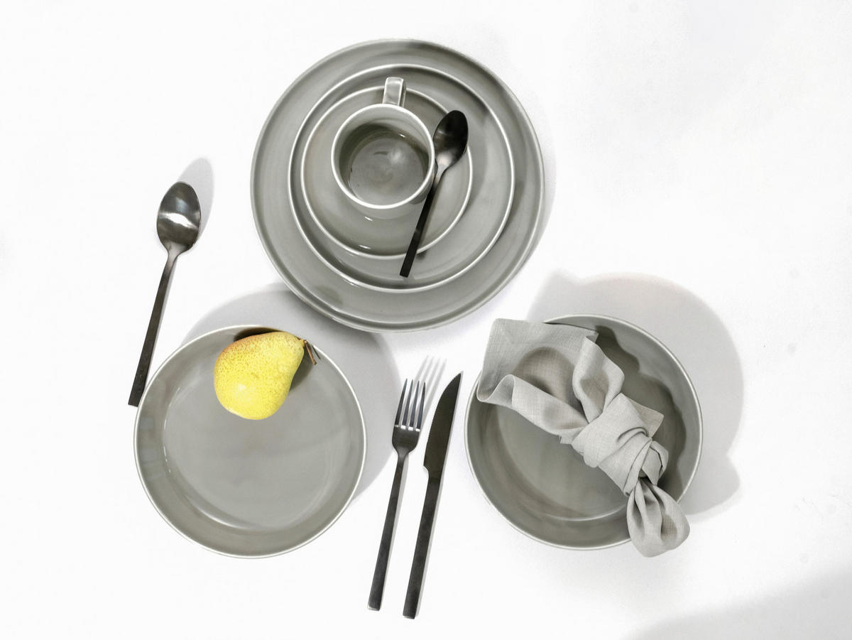 KOMPLETT SERVIS Chef Collection Grau 30 delar  - ljusgrå, Basics, keramik (41/32/29cm) - Creatable