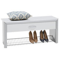 GARDEROBENBANK  in 109/50/35 cm  - Chromfarben/Alufarben, Design, Holzwerkstoff/Metall (109/50/35cm) - Dieter Knoll