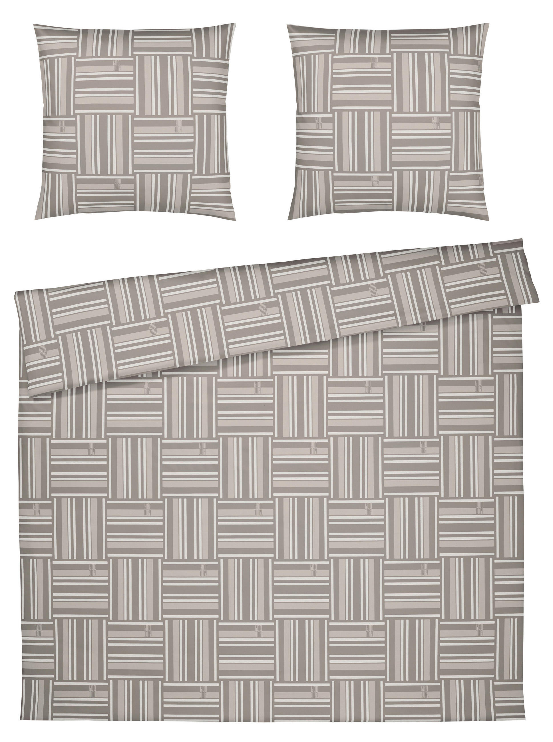 WENDEBETTWÄSCHE Makosatin 200/200 cm  - Sandfarben, Design, Textil (200/200cm) - Joop!