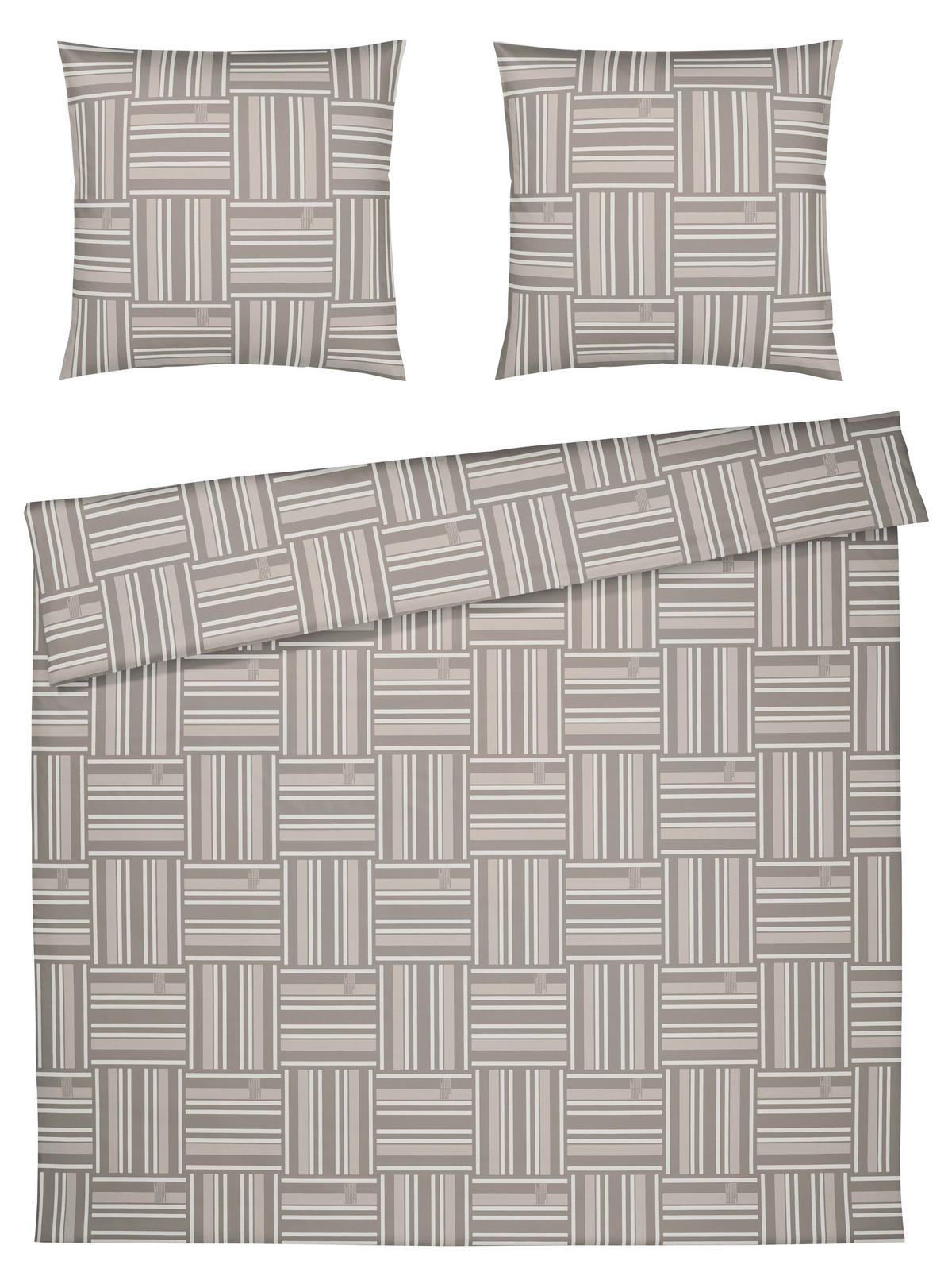 WENDEBETTWÄSCHE Makosatin 200/200 cm  - Sandfarben, Design, Textil (200/200cm) - Joop!