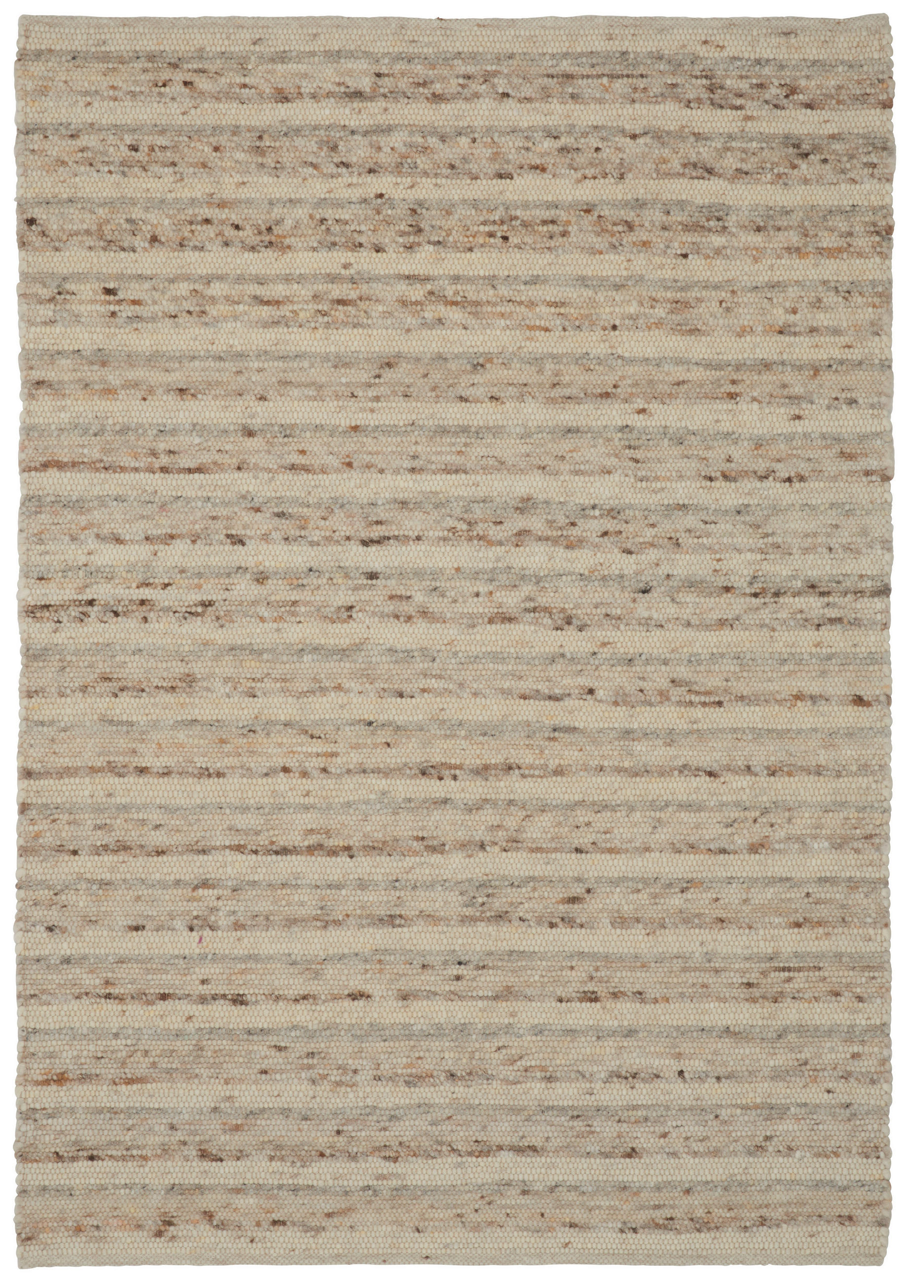 ROČNO TKANA PREPROGA Nova  130/190 cm  tkano  krem barve  - krem barve, Konvencionalno, tekstil (130/190cm) - Linea Natura