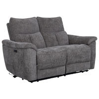 2-SITS SOFFA i trä, metall, textil grå  - grå, Modern, metall/trä (160/96,5/102cm)