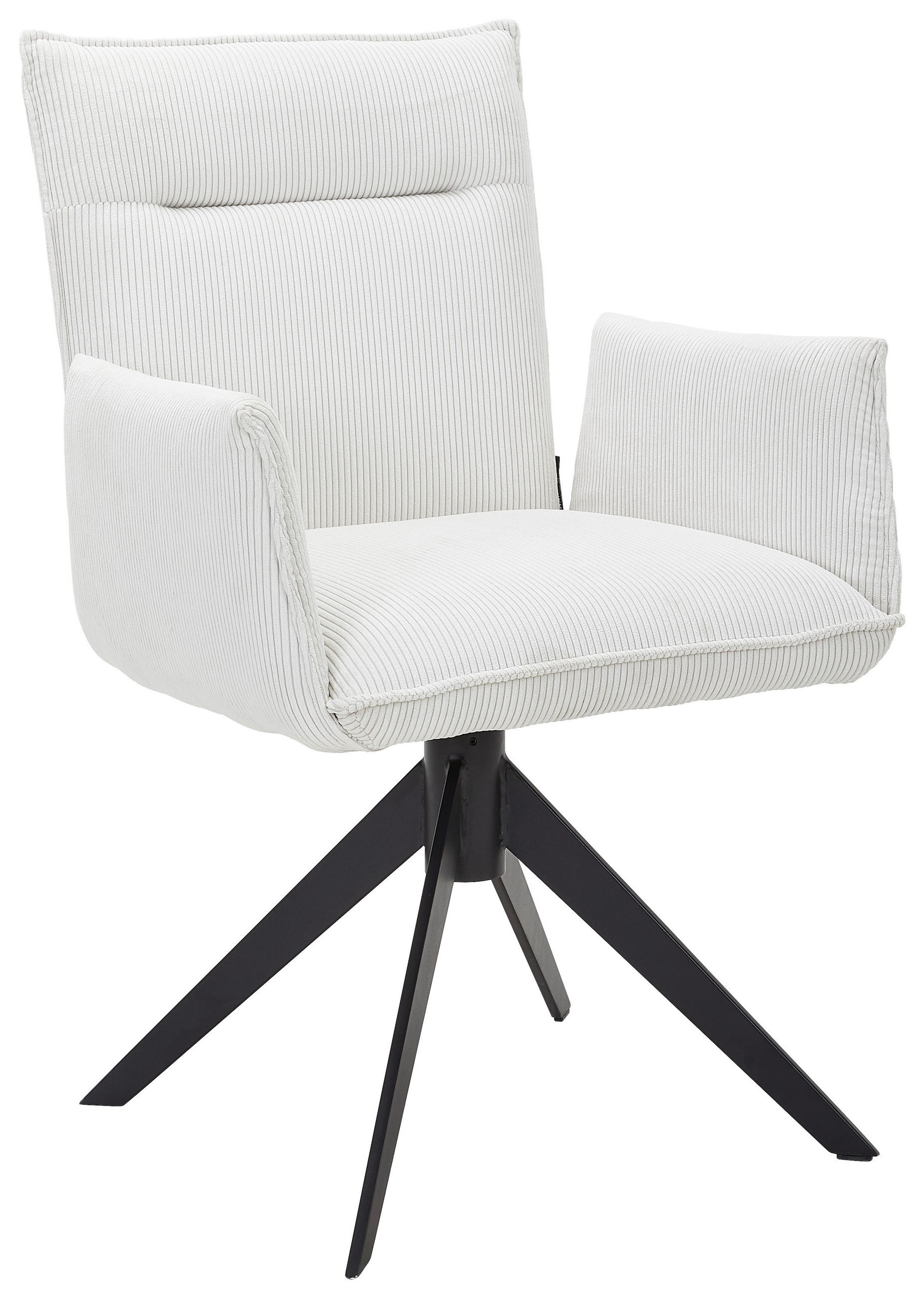 ARMLEHNSTUHL  in Eisen Cord  - Creme, Design, Textil/Metall (59/87/62cm) - Johann Jakob