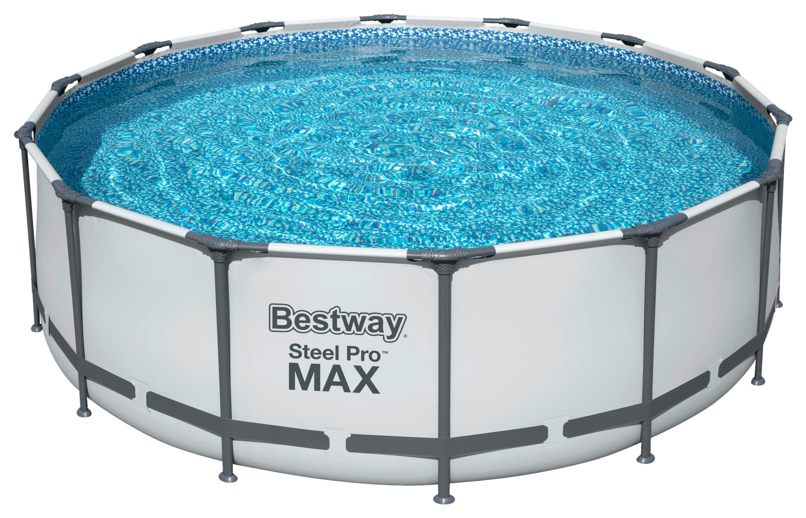 BAZÉN 427/122 cm - šedá/bílá, Basics, kov/plast (427/122cm) - Bestway