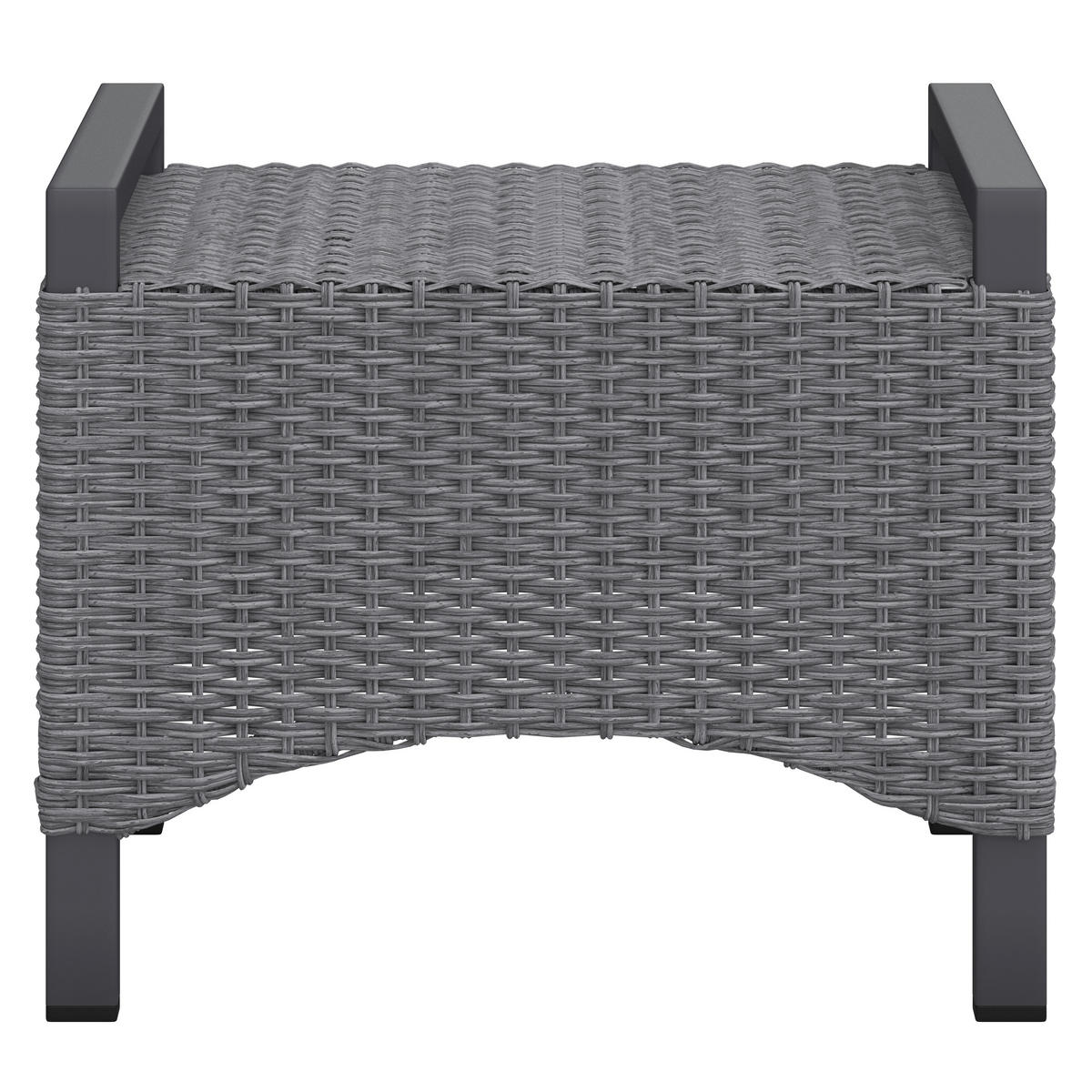 GARTENHOCKER  - Dunkelgrau/Anthrazit, Design, Kunststoff/Textil (58/46/45cm) - Ambia Garden