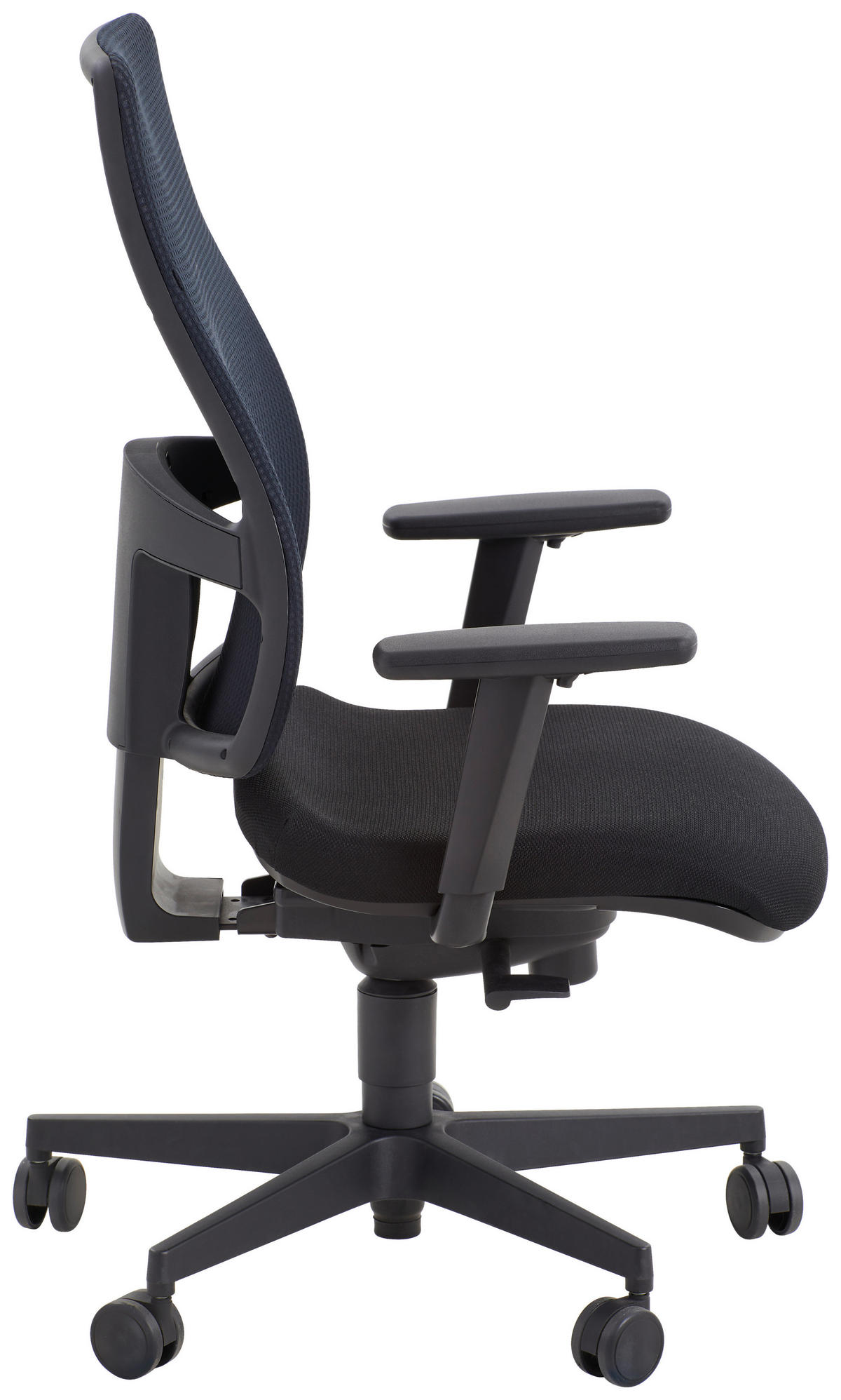 OTOČNÁ ŽIDLE, tkaná látka, síť, černá - černá, Design, textil/plast (48/108-122/48cm) - Voleo