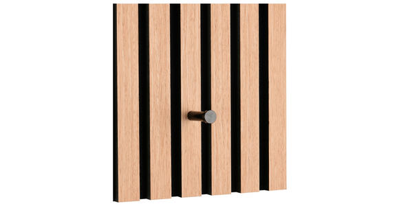 GARDEROBENPANEEL in 60/30/7 cm - Schwarz/Eiche Artisan, MODERN, Holzwerkstoff/Textil (60/30/7cm) - Xora