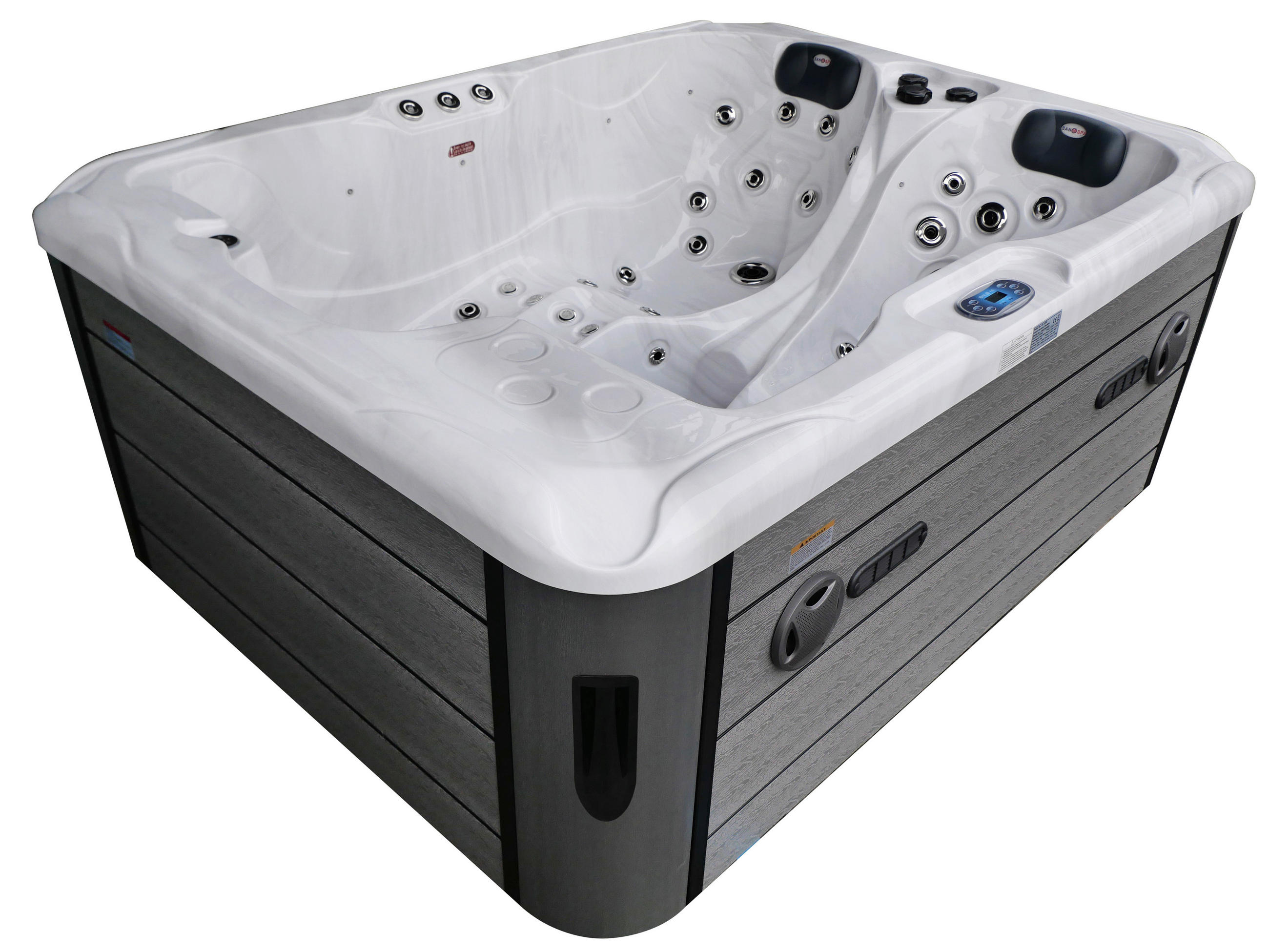 WHIRLPOOL Capri  - Grauweiß, KONVENTIONELL, Kunststoff (210/160/90cm) - Sanotechnik