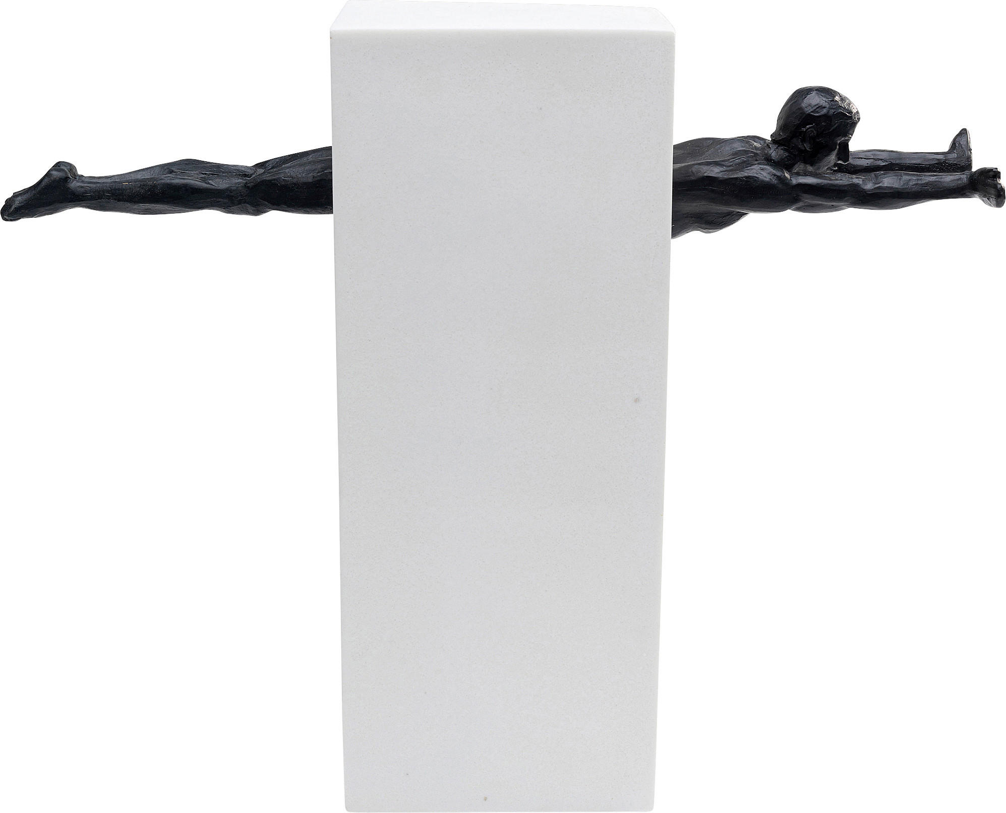 SKULPTUR - Schwarz/Weiß, Trend, Kunststoff (38/30/13cm) - Kare-Design