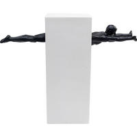 SKULPTUR - Schwarz/Weiß, Trend, Kunststoff (38/30/13cm) - Kare-Design