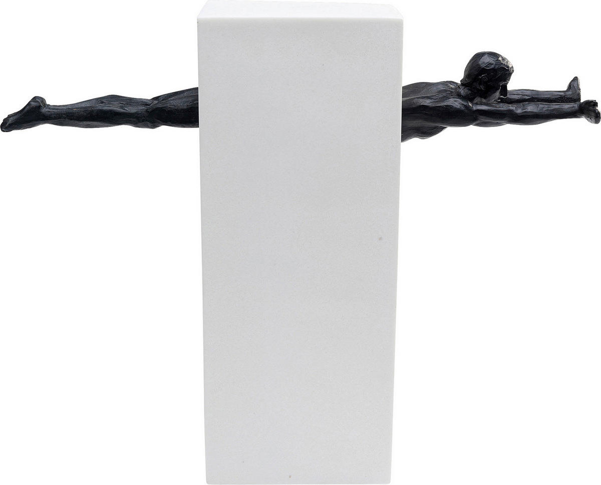 SKULPTUR - Schwarz/Weiß, Trend, Kunststoff (38/30/13cm) - Kare-Design