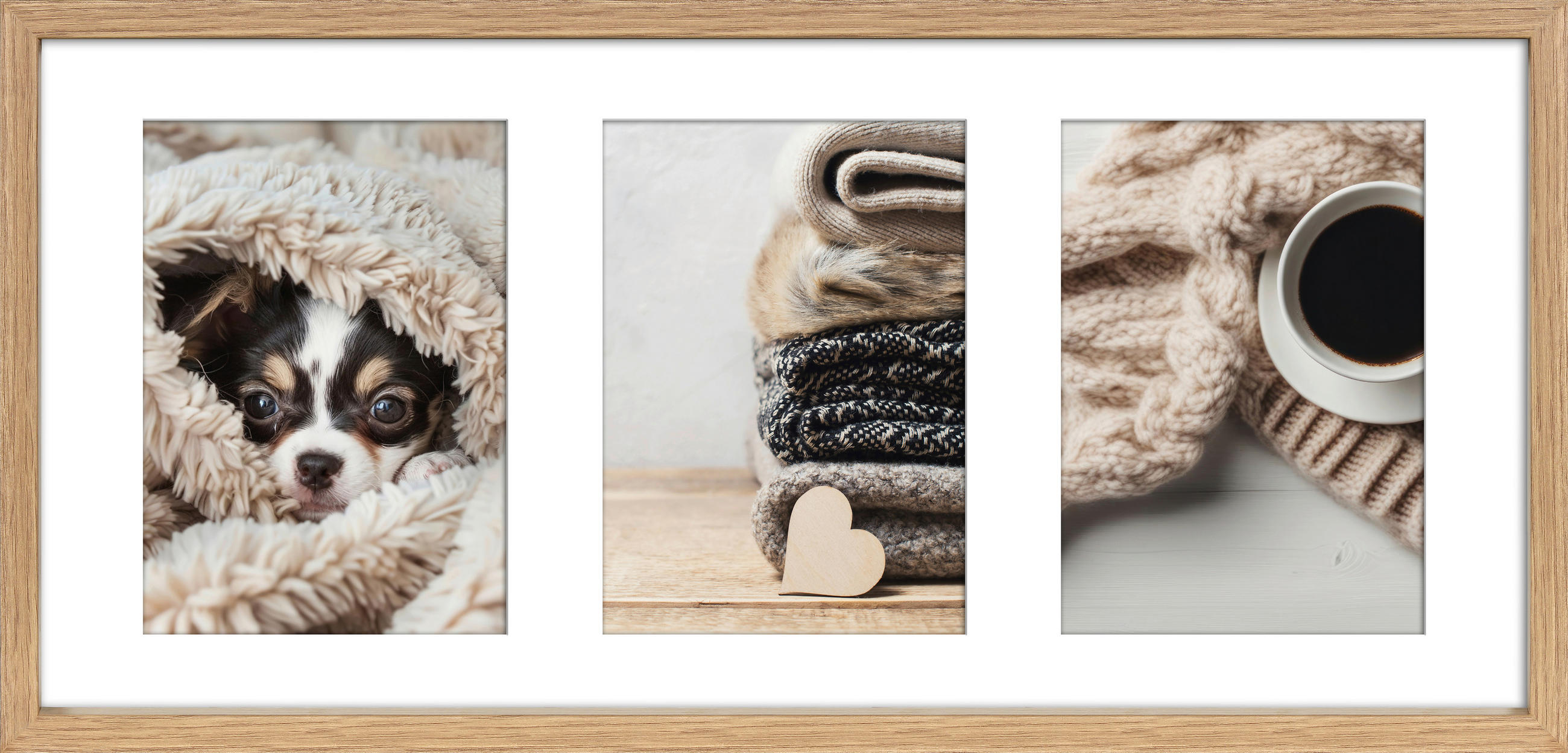 BILDERRAHMEN - Eichefarben, Basics, Glas/Holzwerkstoff (23/50cm)